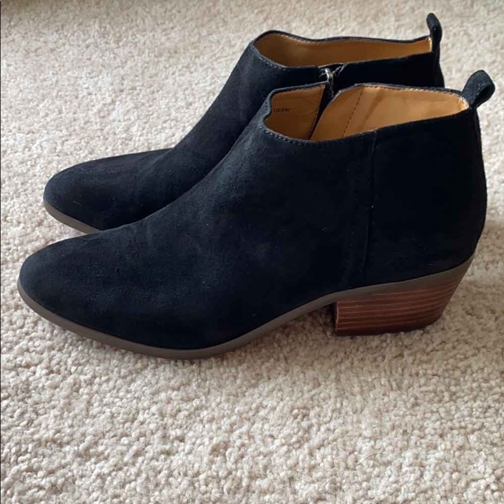Suede J Crew ankle booties, 9.5